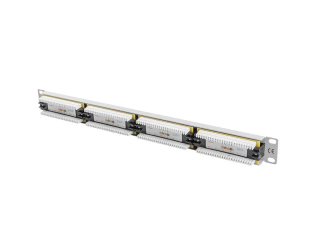 PATCH PANEL 24 PORTŮ 1U 19" CAT.6 UTP ŠEDÝ