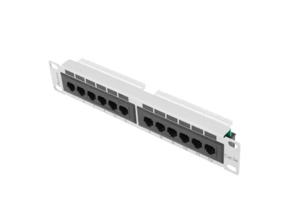 PATCH PANEL 12PORT 1U 10" CAT.5E UTP ŠEDÝ