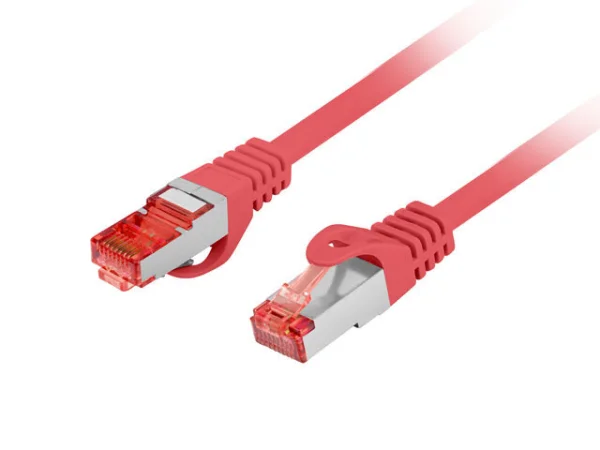 PATCHCORD CAT.6 S/FTP LSZH CU 0.25M ČERVENÝ