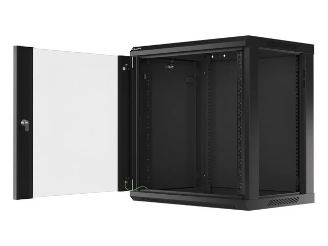 19" RACKOVÁ SKŘÍŇ PRO MONTÁŽ NA STĚNU 12U/600X450 (FLAT PACK) ČERNÁ  V2