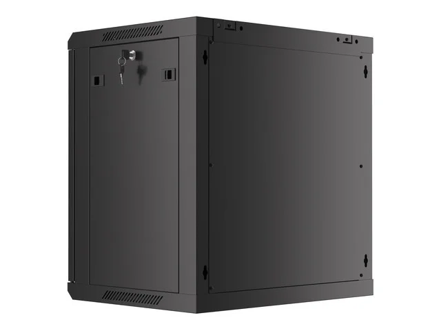 19" RACKOVÁ SKŘÍŇ PRO MONTÁŽ NA STĚNU 12U/600X450 (FLAT PACK) ČERNÁ  V2
