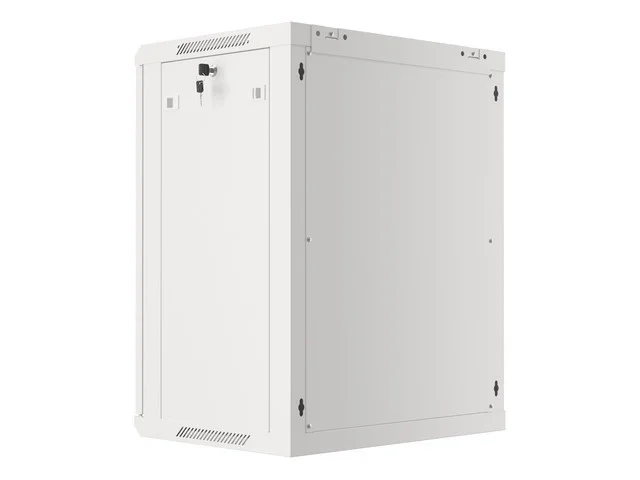 19" RACKOVÁ SKŘÍŇ PRO MONTÁŽ NA STĚNU 15U/600X450 (FLAT PACK) S PROSKLENÝMI DVEŘMI ŠEDÁ  V2