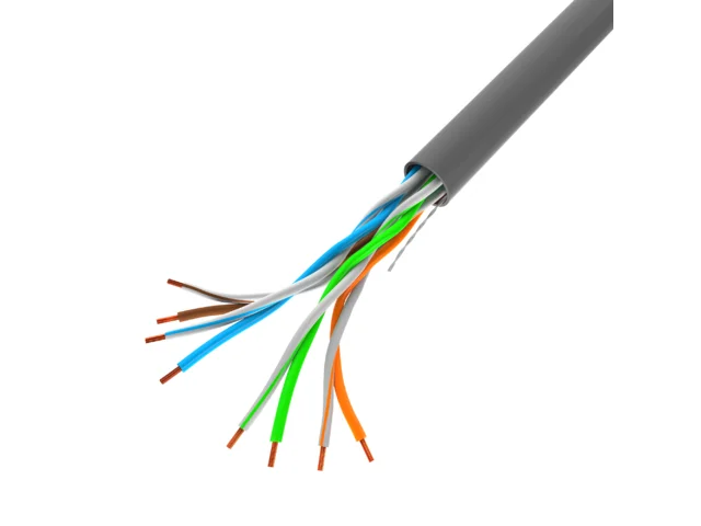 LAN KABEL CAT.5E UTP 305M PEVNÝ CU ŠEDÝ CPR