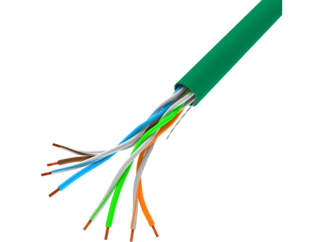 LAN KABEL CAT.5E UTP 305M PEVNÝ CU ZELENÝ