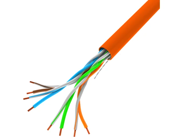 LAN KABEL CAT.5E UTP 305M PEVNÝ CU ORANŽOVÝ