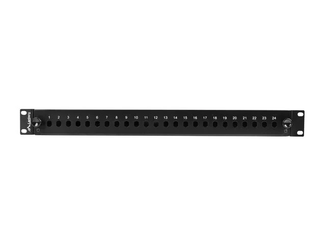 19" RACKOVÝ 1U OPTICKÝ PATCH PANEL  24XST / 24XFC ČERNÝ + PŘÍSLUŠENSTVÍ