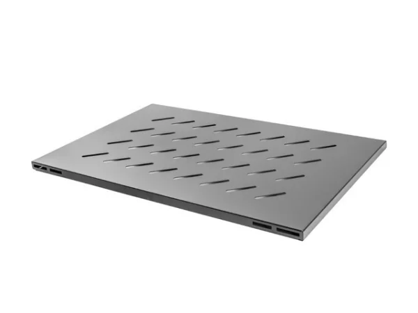 19" PEVNÁ POLICE PRO OTEVŘENÝ RACK 1000 MM 1U/480,5X780 MM MAX. NOSNOST DO 120 KG ČERNÁ