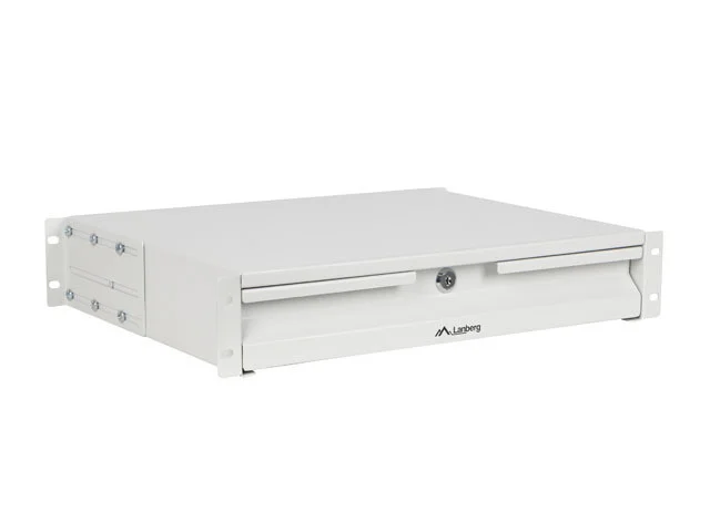 19" ZÁSUVKA 2U/483X360MM MAX. NOSNOST DO 90 KG 4BODOVÁ MONTÁŽ ŠEDÝ