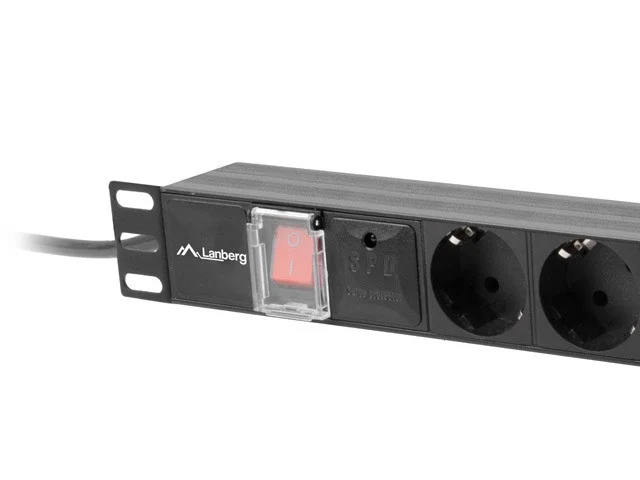 NAPÁJECÍ DISTRIBUČNÍ JEDNOTKA (PDU) 19"  1U 10A 2M 7X SCHUKO ZÁSUVEK ČERNÁ C14
