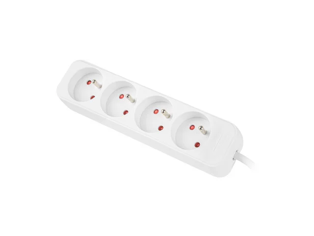 NAPÁJECÍ LIŠTA  1,5 M 4X FRANCOUZSKÉ ZÁSUVKY KVALITNÍ MĚDĚNÝ KABEL BÍLÁ