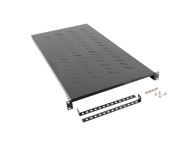 19" PEVNÁ POLICE 1200 MM ČERNÁ  (1U/483X910 MM MAX. NOSNOST DO 25 KG, 4BODOVÁ MONTÁŽ)