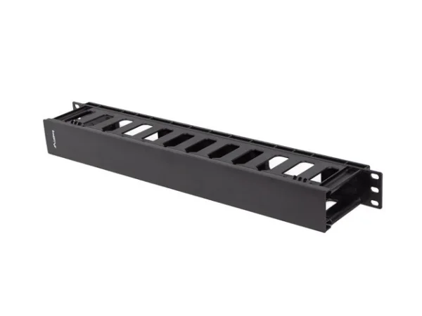 19" KABELOVÝ ORGANIZER PLAST 1U TYP A ČERNÝ