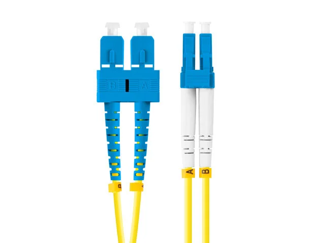 OPTICKÉ VLÁKNO PATCHCORD SM SC/UPC-LC/UPC DUPLEX 5M LSZH G657A1 3.0MM ŽLUTÁ