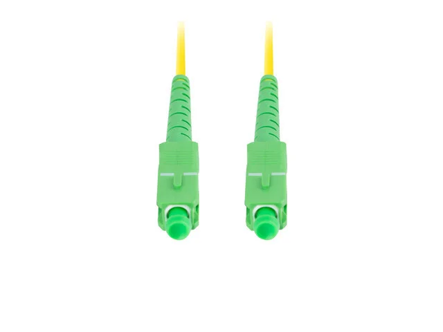 OPTICKÝ PROPOJOVACÍ KABEL SM SC/APC-SC/APC SIMPLEX 5M LSZH G657A1 3.0MM ŽLUTÝ