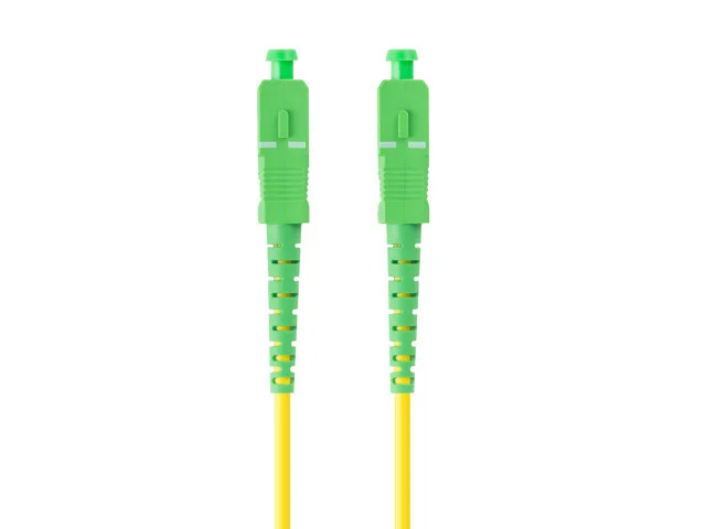 OPTICKÝ PROPOJOVACÍ KABEL SM SC/APC-SC/APC SIMPLEX 5M LSZH G657A1 3.0MM ŽLUTÝ