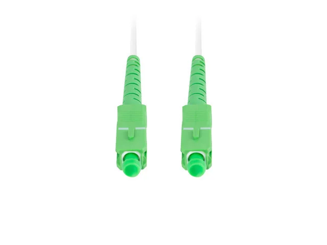 OPTICKÝ PROPOJOVACÍ KABEL SM SC/APC-SC/APC SIMPLEX 2,5 M LSZH G657B3 3,0 MM BÍLÝ