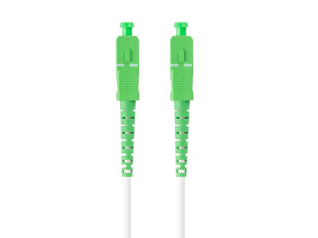 OPTICKÝ PATCHCORD SM SC/APC-SC/APC SIMPLEX 10M LSZH G657B3 3.0MM BÍLÝ