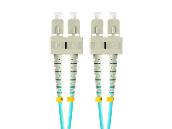OPTICKÝ PATCHCORD MM SC/UPC-SC/UPC DUPLEX 5M LSZH OM3 50/125 3.0MM AQUA
