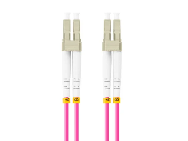 OPTICKÝ PATCHCORD MM LC/UPC-LC/UPC DUPLEX 1M LSZH OM4 50/125 3.0MM FIALOVÝ