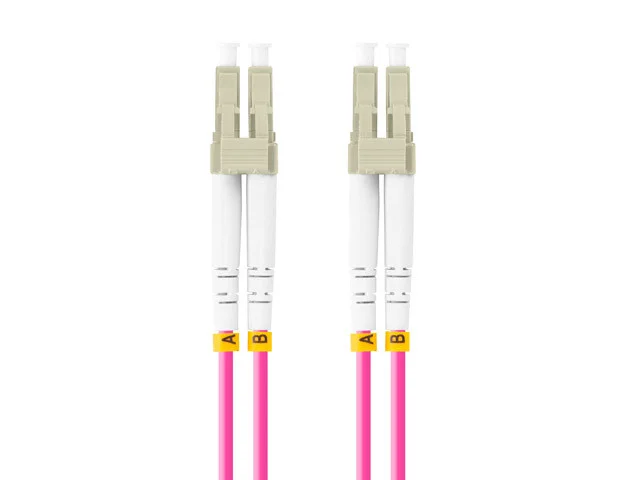 OPTICKÝ PATCHCORD MM LC/UPC-LC/UPC DUPLEX 1M LSZH OM4 50/125 3.0MM FIALOVÝ