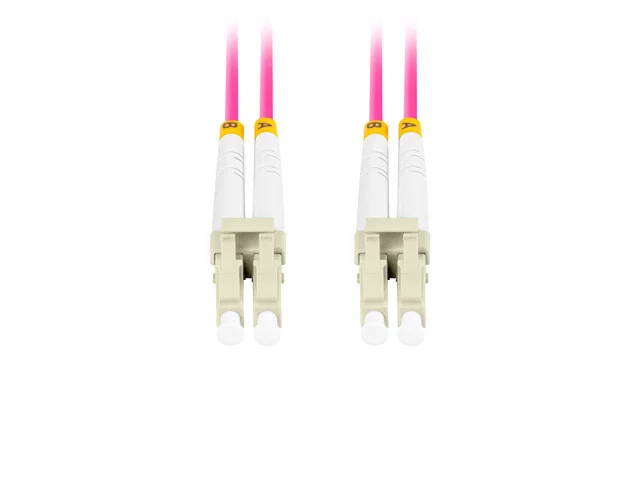 OPTICKÝ PATCHCORD MM LC/UPC-LC/UPC DUPLEX 5M LSZH OM4 50/125 3.0MM FIALOVÝ