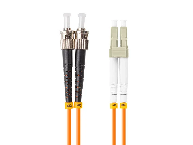 OPTICKÉ VLÁKNO PATCHCORD MM ST/UPC-LC/UPC DUPLEX 5M LSZH OM2 50/125 3.0MM ORANŽOVÁ