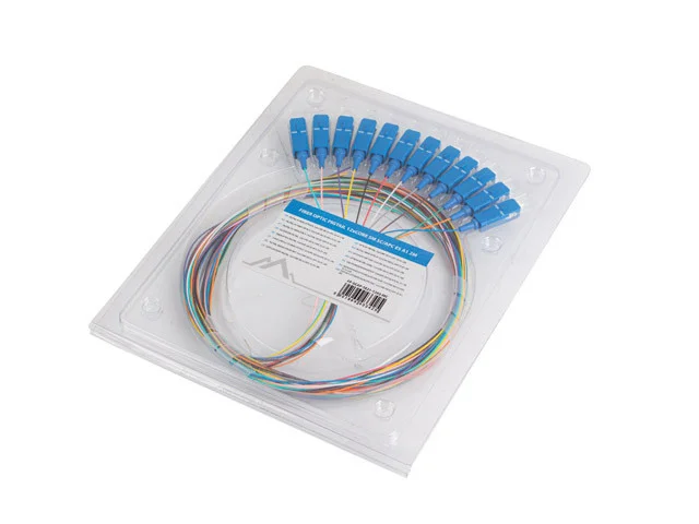 PIGTAIL OPTICKÉ VLÁKNO SM SC/UPC SEMI TIGHT 9/125 G657A1 12X2M MULTICOLOUR
