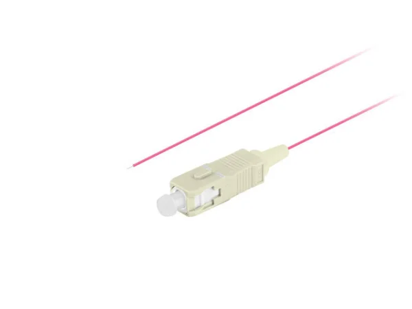 PIGTAIL OPTICKÉ VLÁKNO MM SC/UPC OM4 EASY STRIP 50/125 2M FIALOVÁ