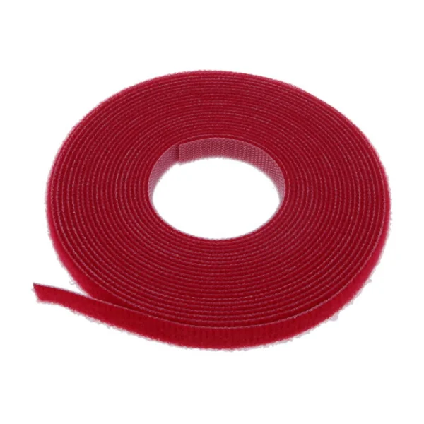 Tak-Ty® Hook Loop Cable Tie Roll, červená