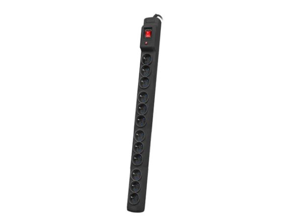 PŘEPĚŤOVÁ OCHRANA ARMAC MULTI 12M/10A RACK 19" 3M 12X FRENCH OUTLETS BLACK