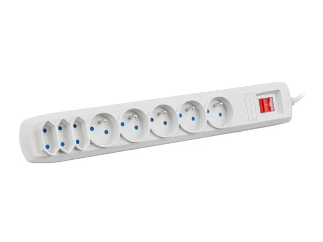 PŘEPĚŤOVÁ OCHRANA ARMAC R8 3M 5X FRENCH OUTLETS 3X EUROPLUG OUTLETS GREY