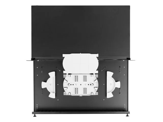19" RACKOVÝ 1U OPTICKÝ PATCH PANEL  24XSC SIMPLEX/24XLC DUPLEX ČERNÝ + PŘÍSLUŠENSTVÍ